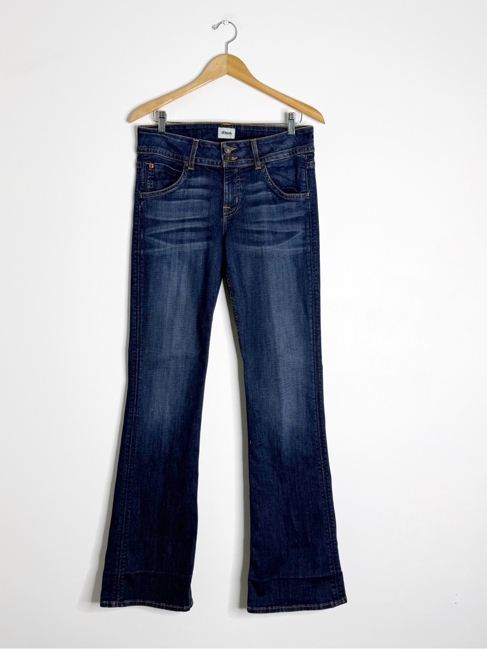 Hudson Bootcut Jeans Size 29 Mid Rise Dark Wash Long Inseam